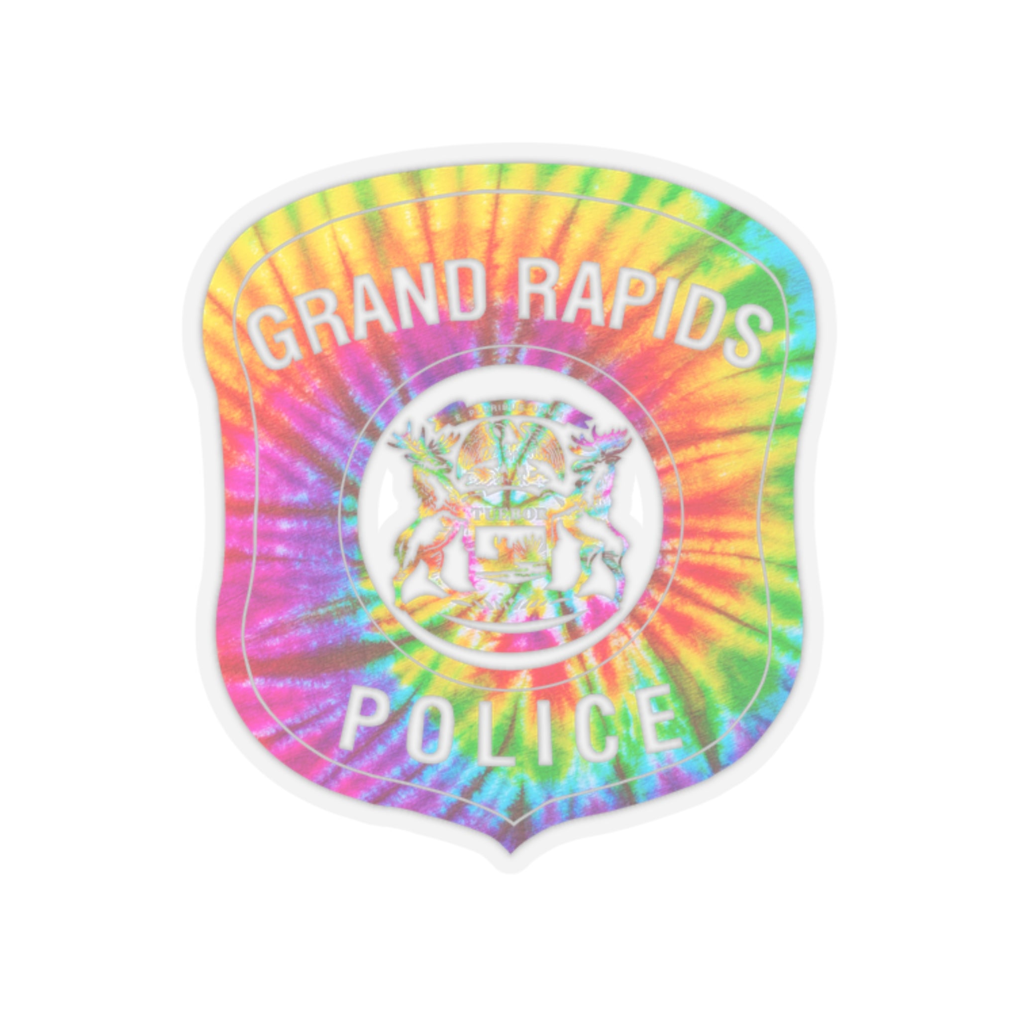 GRPD Tie Dye Kiss-Cut Stickers