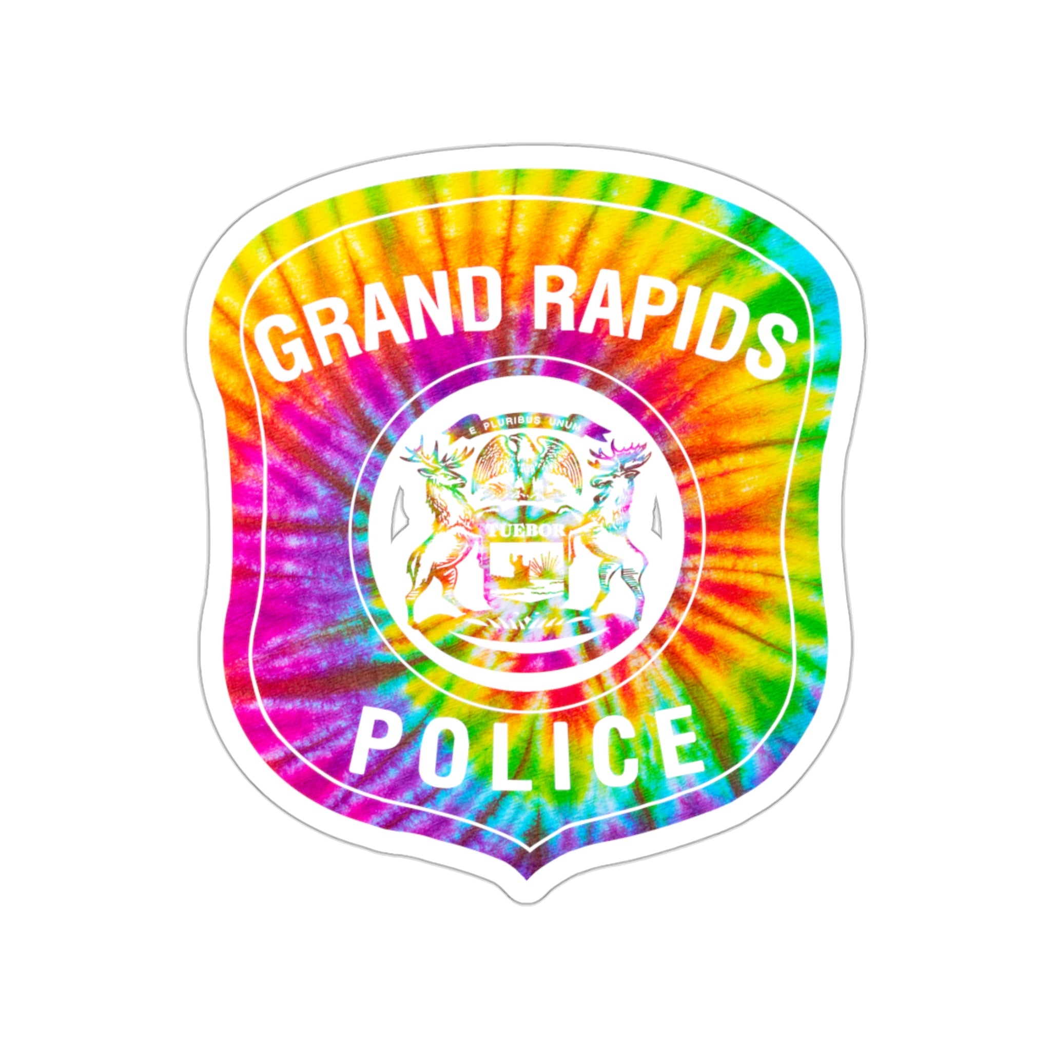 GRPD Tie Dye Kiss-Cut Stickers