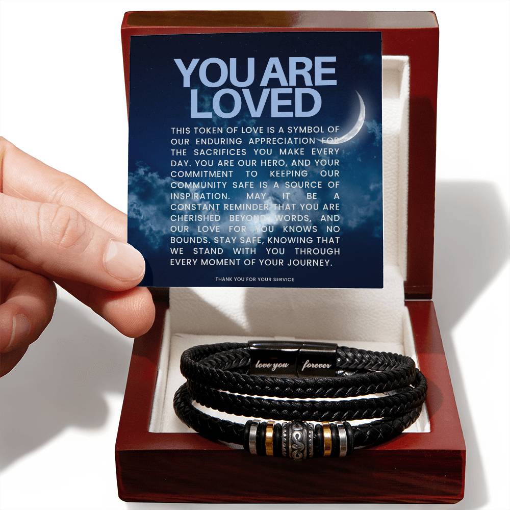 You Are Loved -  I Will Love You Forever Men's Bracelet
